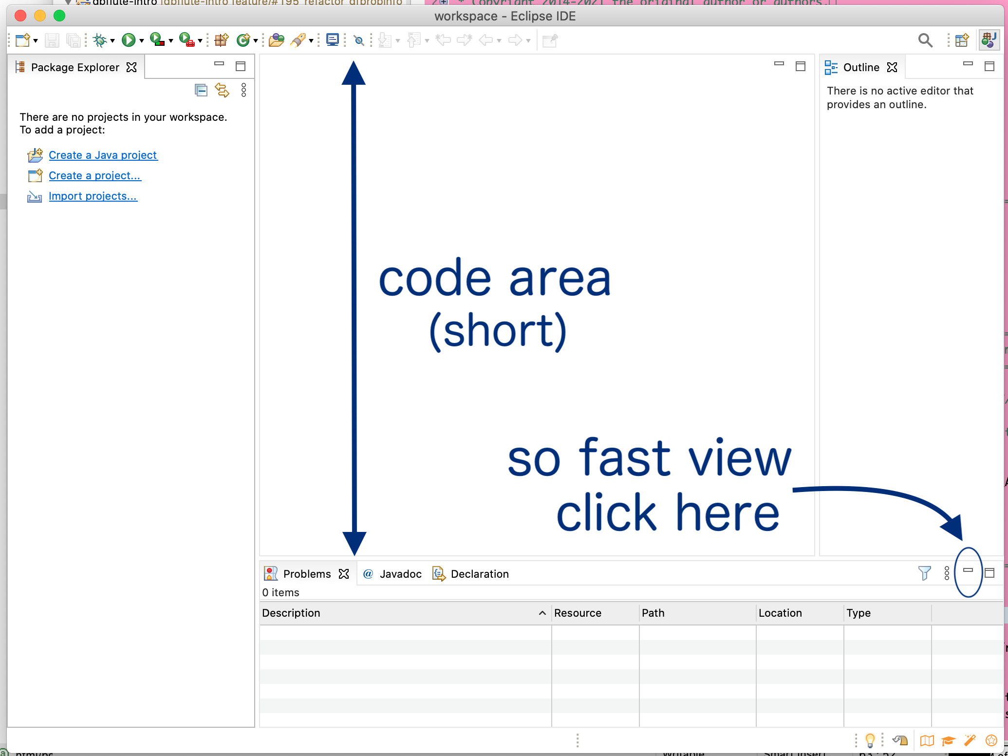 Eclipse ViewLocation short code-area so fast-view